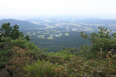 東稜見晴台から見た関東平野方面(東側)の写真