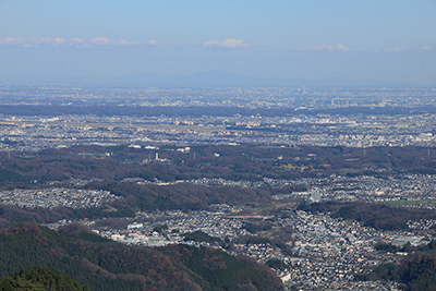 関東平野と筑波山の写真