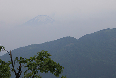 イタツミ尾根の好展望の場所から見た富士山の写真