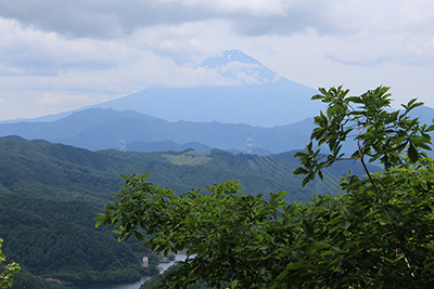 唐松尾根から見た富士山の写真