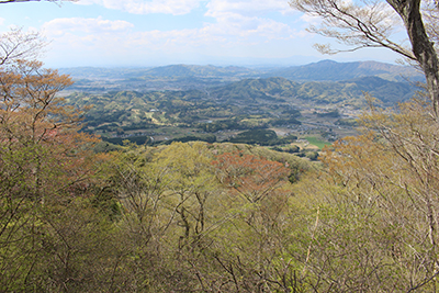 吾国山山頂から見た関東平野方面の写真