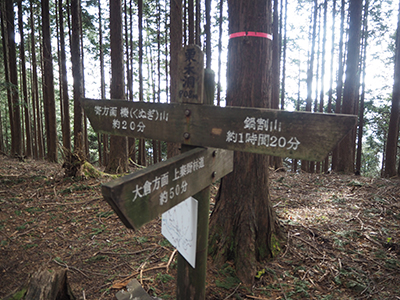 栗の木洞の標識の写真