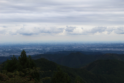 関八州見晴台から見た都心方面の写真