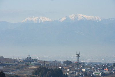 荒川三山と赤石岳の写真