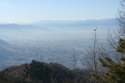 甲府盆地と南アルプスの写真