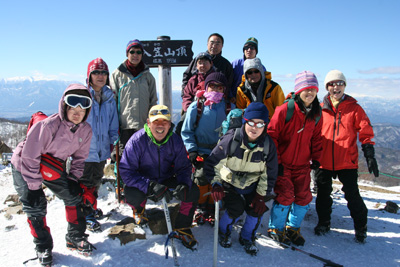 入笠山山頂での集合写真