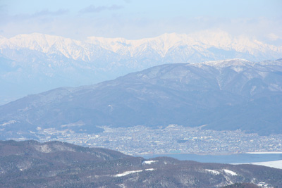 蓮華岳、爺ヶ岳、鹿島槍方面の写真