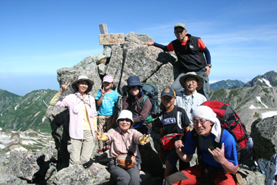 大汝山での集合写真