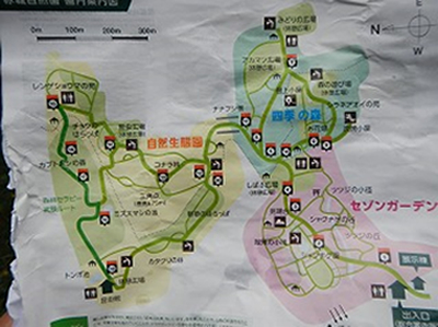 赤城自然園の案内図の写真