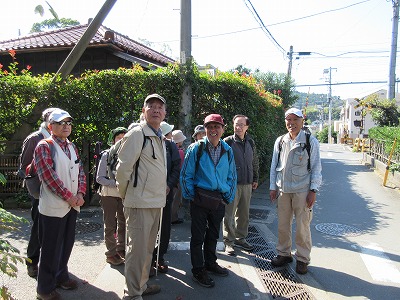 権兵踏切での集合写真