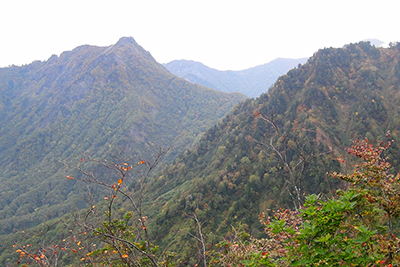 鋸岳と鉢山方面の写真