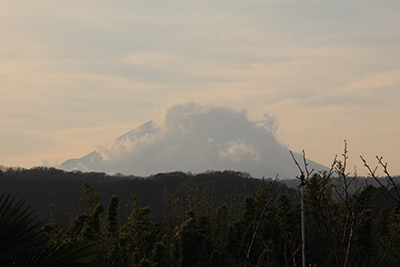 渋沢丘陵から見えた富士山の写真