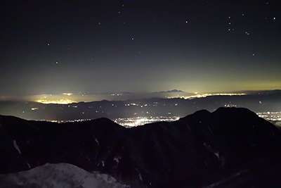 Fさんが撮影した夜景と星空の写真