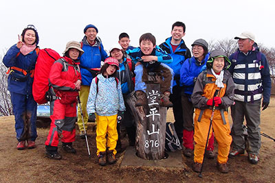 堂平山山頂での集合写真