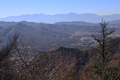 天狗山山頂から見た南アルプスの写真