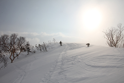テント場から見えた小遠見山山頂の写真