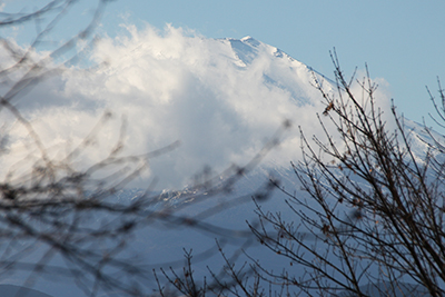 山頂から見た富士山