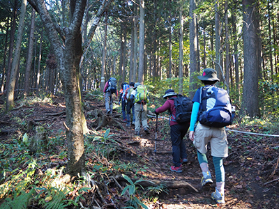 Iさんが撮影した城山に向けてさらに登っている写真