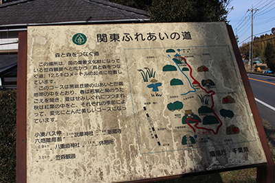 今回の関東ふれあいの道を示した案内板の写真