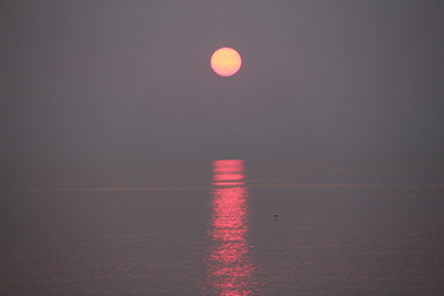 １日目の夕日の写真