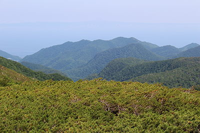 知床峠から見た国後島