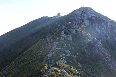 金峰山と五丈岩を振り返ってみた写真