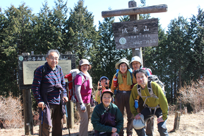 城峰山山頂での集合写真
