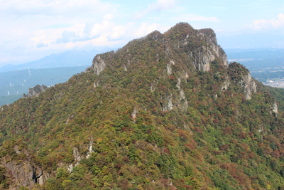 鷹戻しから見た相馬岳の写真