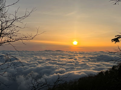 日の出と雲海の写真
