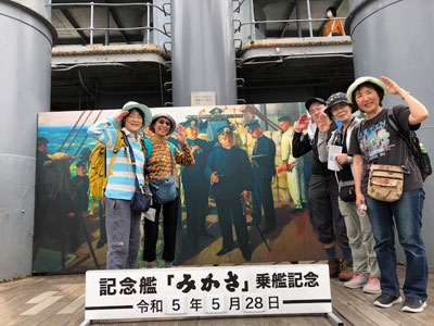 みかさ乗艦記念での集合写真