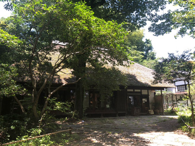 茅葺屋根の母屋の写真