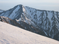 蝶ヶ岳方面から見た常念岳の写真へリンク
