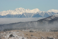 冬の霧ヶ峰から見た穂高連峰の写真にリンク
