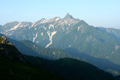 燕岳から見た槍ヶ岳の写真にリンク