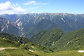 燕山荘から見た野口五郎岳方面の写真にリンク